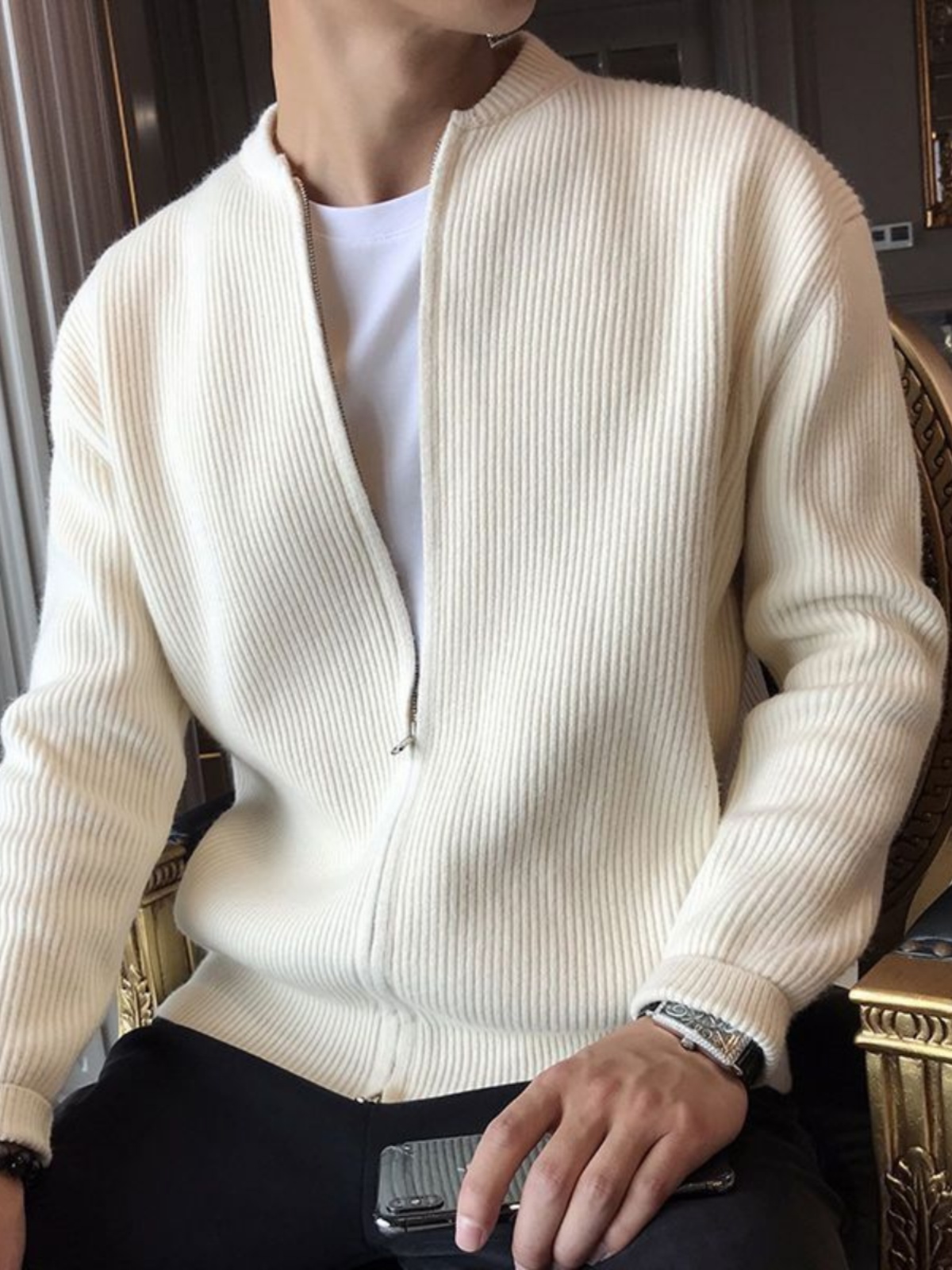 Cardigan en maille pour homme, - Resin Vat avis et prix