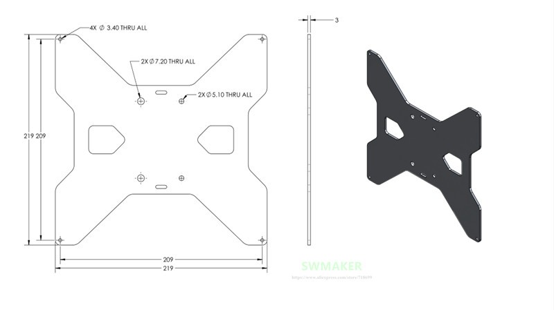 TEVO Tarantula aluminium Y cha - 3D Printer Stand avis et prix